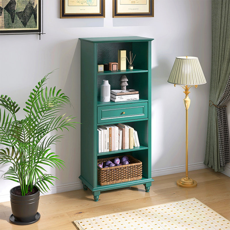 Modern small bookcase, (4 Shelves) 62.99"H x 27.56"W x 15.75"D