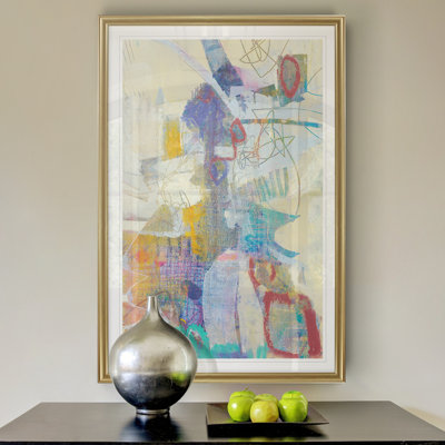 Pascal II - Matted and Framed Under Acrylic Glass, Large Living Room Wall Art