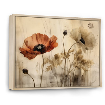 Brilliant Poppies II - art mural floral