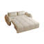 Canapé-lit modulaire en similicuir blanc crème avec rangement-854349522