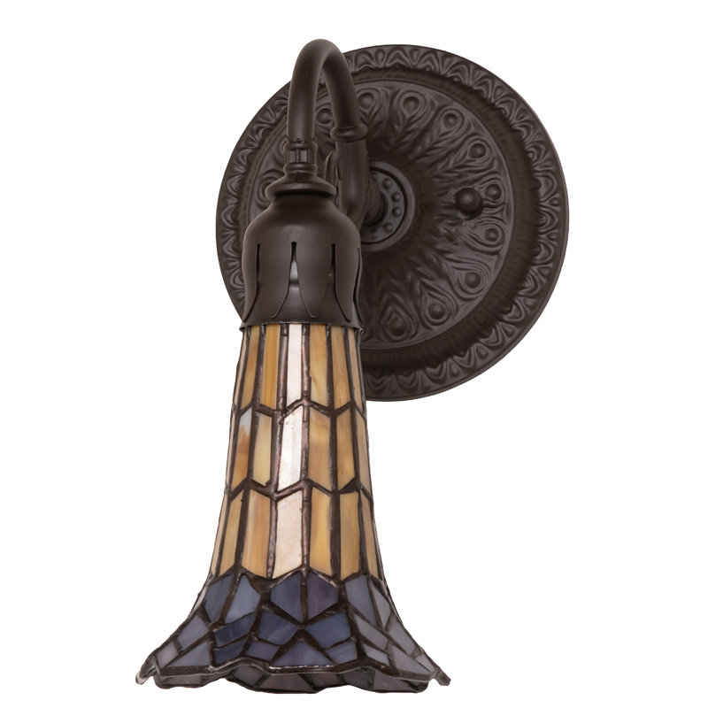 Applique murale en acier Gazon, Ambre / mauve