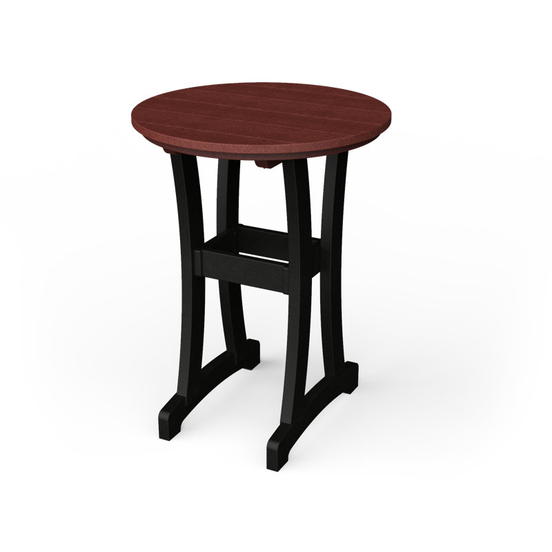 Table de bar Stella, H 30 po x l 30 po x P 30 po, Bois de cerisier / noir