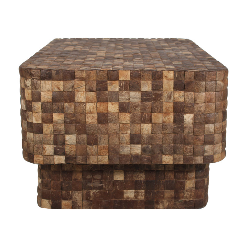 Klenk Rectangular Coconut Shell Coffee Table