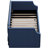 Upholstered Daybed With Trundle, Twin, Blue - Linen Covered, Steady Wood Slat Assembly Twin Base, -bed