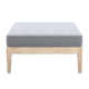 Jurgen Acacia Outdoor 30" Ottoman Coffee Table with Cushion