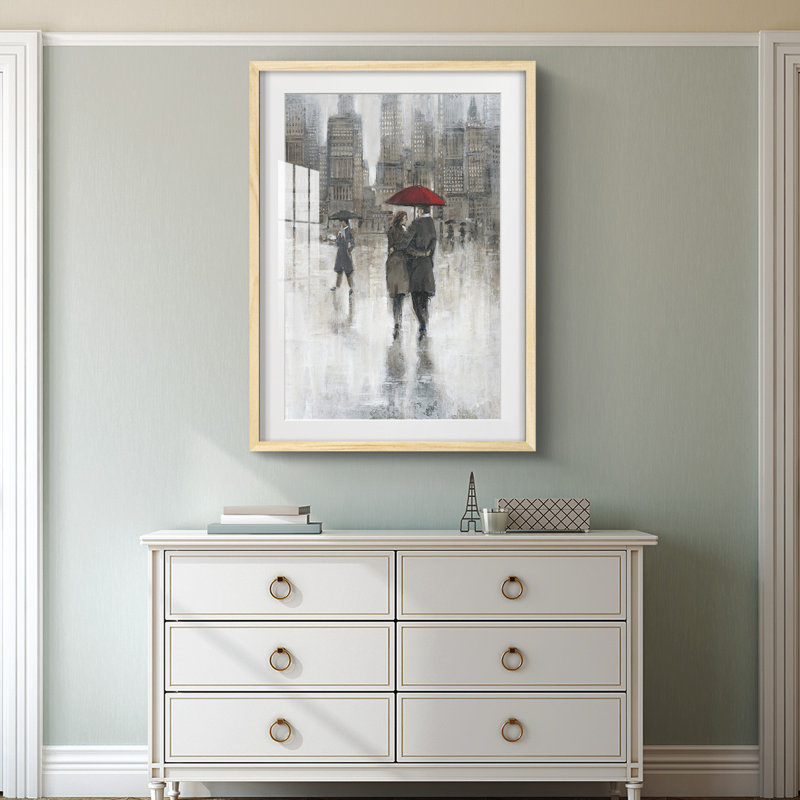 «Rain in The City II», reproduction encadrée, H 28,5 po x l 20,5 po, Naturel