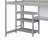 Twin Loft Bed with Desk, Shelves & Writing Board-192877011-192877009