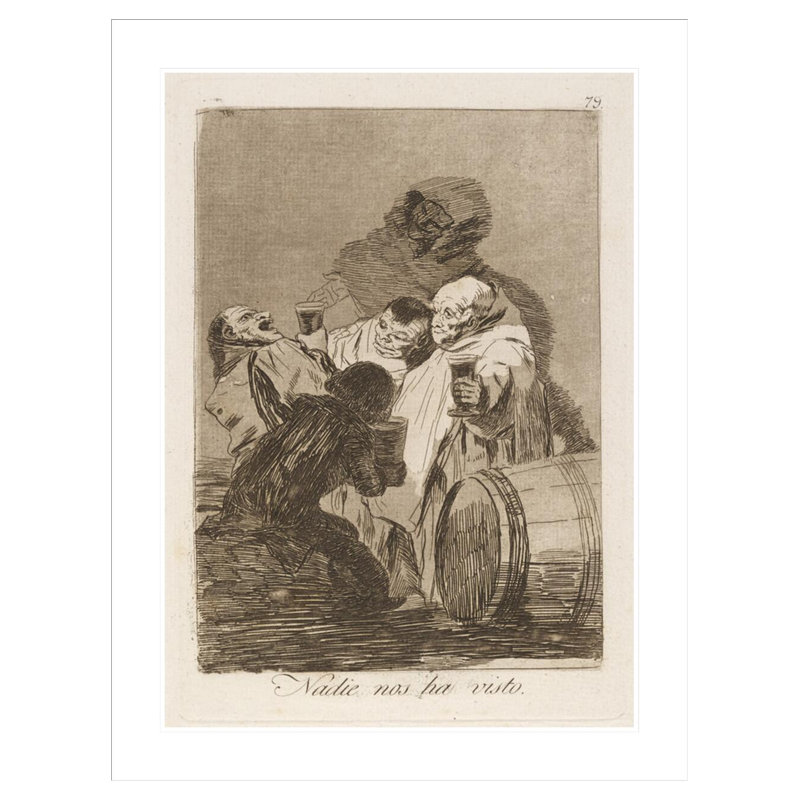 Nadie nos ha visto. (Personne ne nous a vus) par Francisco de Goya, H 41,5 po x l 31,49 po