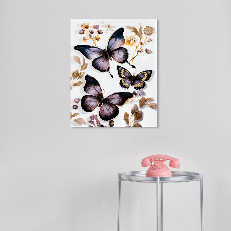 Butterfly Dance III par Wynwood Studio, H 20 po x l 16 po x P 0,8 po