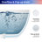 67" Freestanding Soaking Solid Surface Bathtub in White