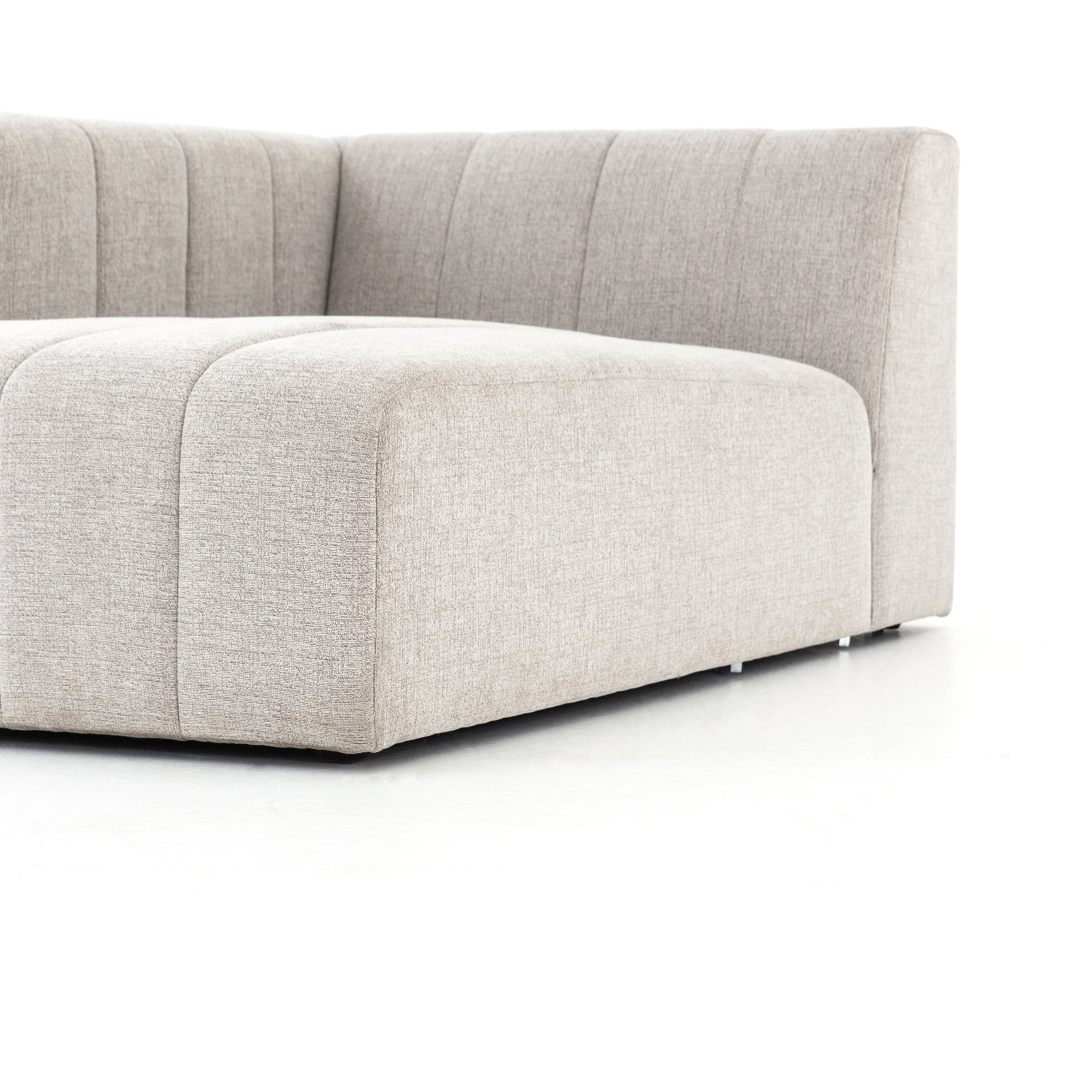 Bowry Chaise Lounge, Light Gray Napa Sandstone, Left Hand Facing