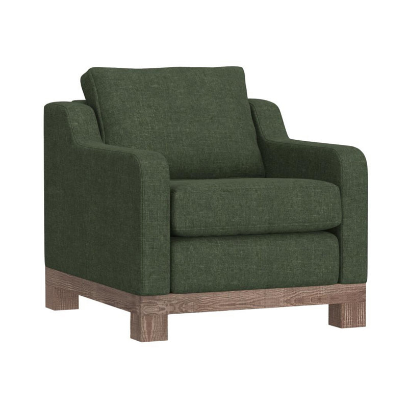 Fauteuil large de 31,75 po Giralda Casoni, Tissu olive 111