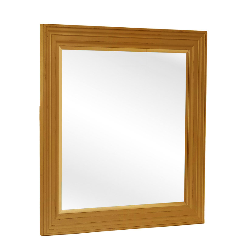 Hues Flat Solid Wood Mirror, Havana