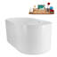 Baignoire autoportante 67 "avec drain interne Streamline-102210831