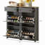 Ensemble d'armoire à chaussures mince avec 4 tiroirs rabattables, solution de rangement supérieure à motif de grain de bois avec panneau réglable, étagère à chaussures de style moderne avec tiroirs pour le couloir-695304253