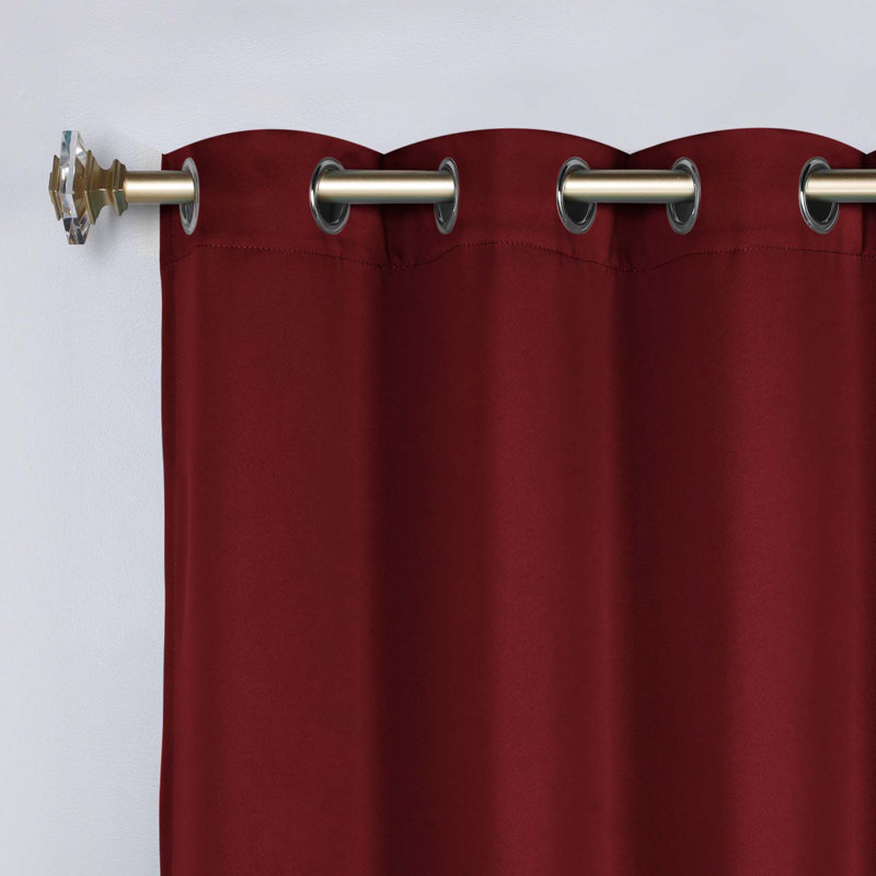  Trixie Millendon Solid Modern Polyester Room Darkening Curtain Pair, 42" W x 84" L, Sage Green