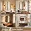 Miroir de meuble-lavabo mural rétro en aluminium d'inspiration française rétro pour salle de bain-992666862-992666869