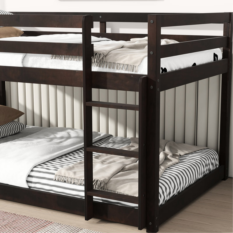 Lit simple au-dessus d'un lit mezzanine - Fabrication en bois d'hévéa pour l'organisation de la chambre à coucher Fabrication solide avec une durabilité et une stabilité améliorées