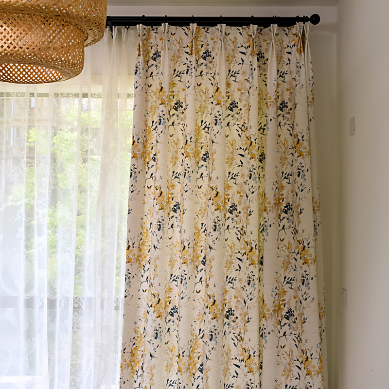 Paire de rideaux obscurcissant Susanna, L 50 po x L 84 po, Jaune