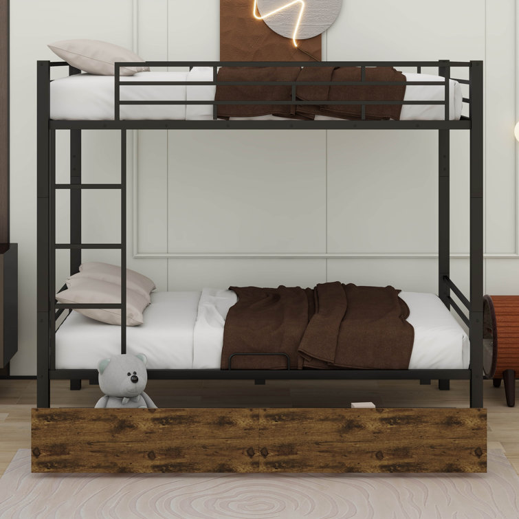 Mason & Marbles Ammon Kids Twin Bunk Bed with Drawers | Wayfair