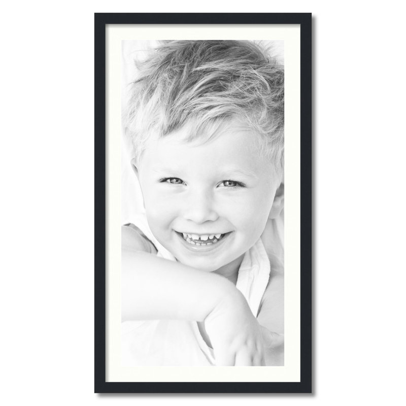 Cadre pour photo simple 18 po x 36 po en bois mat, Porcelaine
