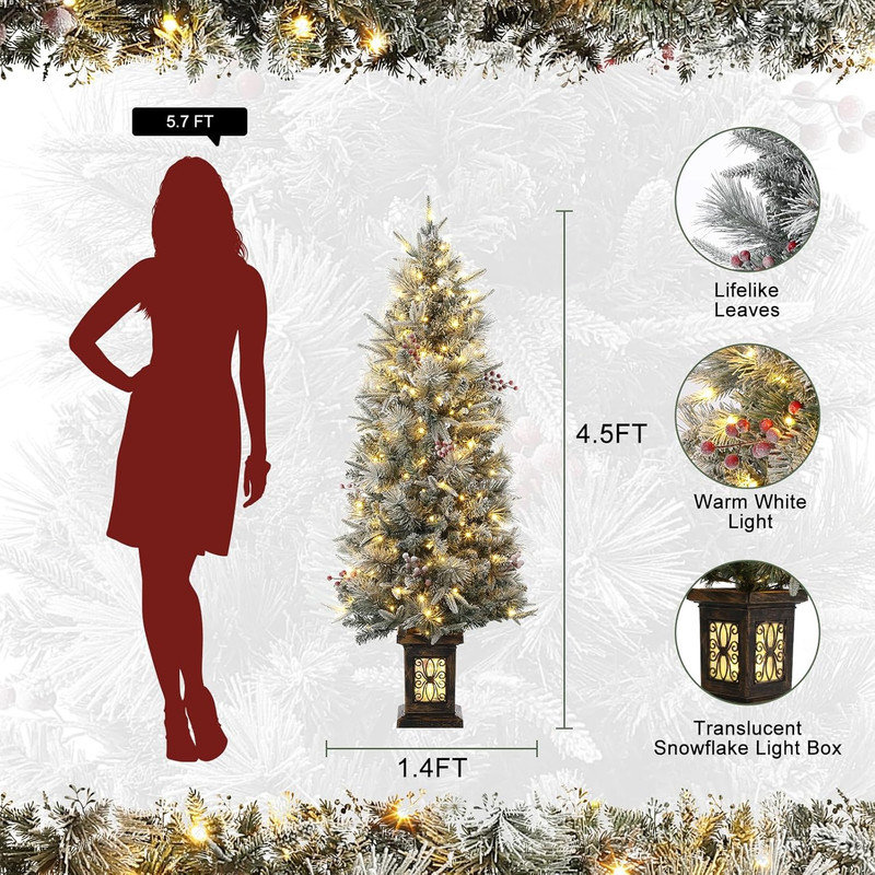 54' H Lighted Artificial Christmas Tree