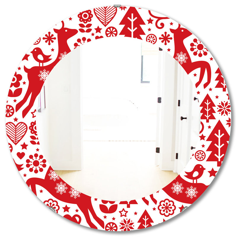 Miroir d'appoint mural Christmas II, H 31,5 po x l po