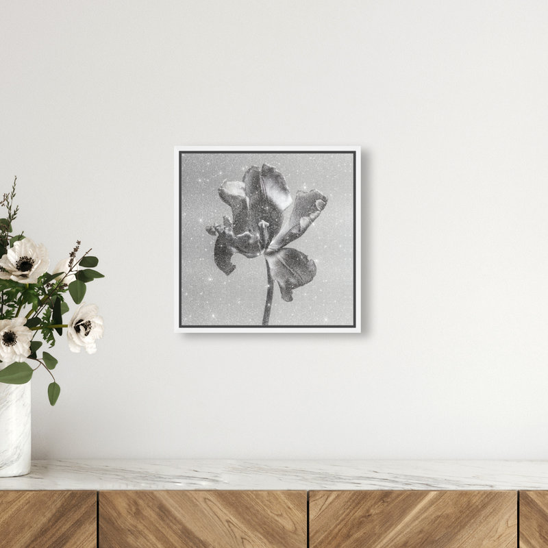 Tidal Wilt III Floral & Botanical Canvas Print by Oliver Gal, Black Frame, 12 x 12, 13"H x 13"W, White Floater Frame