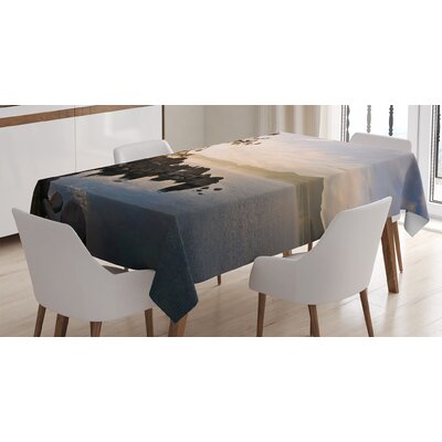 Ambesonne Lake Tablecloth, Lake Tahoe At Sunset With Clear Sky And Single Pine Tree Rest Peaceful Weekend Photo, Rectangular Table Cover For Dining Ro -  East Urban Home, 845572E4DEEB419CB3238A1ED47B50DE