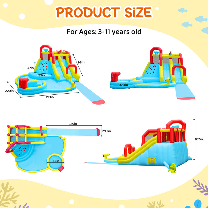 Glissoire gonflable 16 'x 18' avec soufflerie