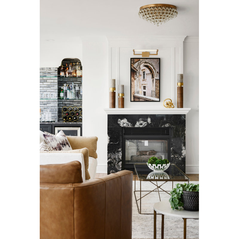 Meuble-lavabo noir mat 1 lumière Aajon, Doré vibrant