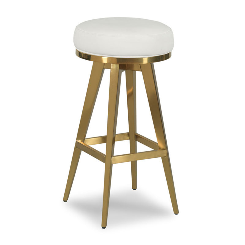 Capri Stool, Gold, Counter Stool (24" Seat Height)