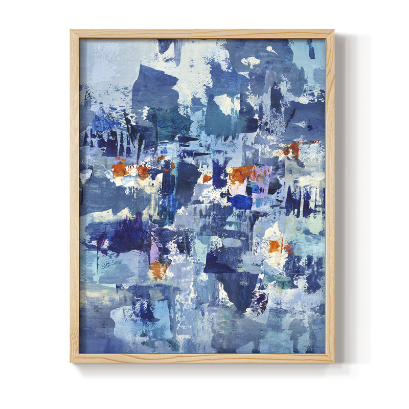 Reproduction encadrée Reticent III - bois massif, Natural, 11" H x 9" W