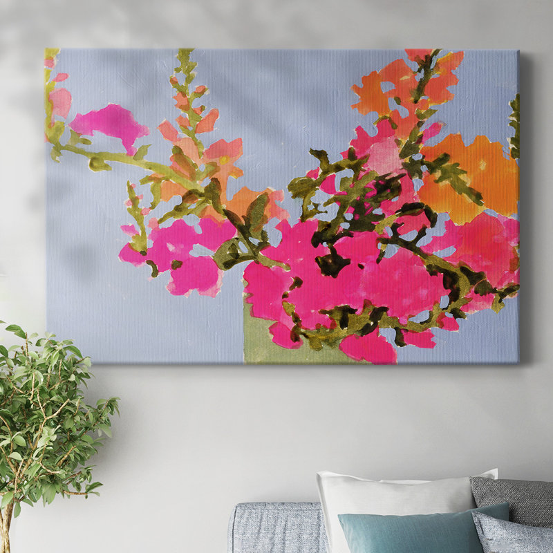 Toile tendue saturée Spring Blooms II-Gallery, H 8 po x l 12 po
