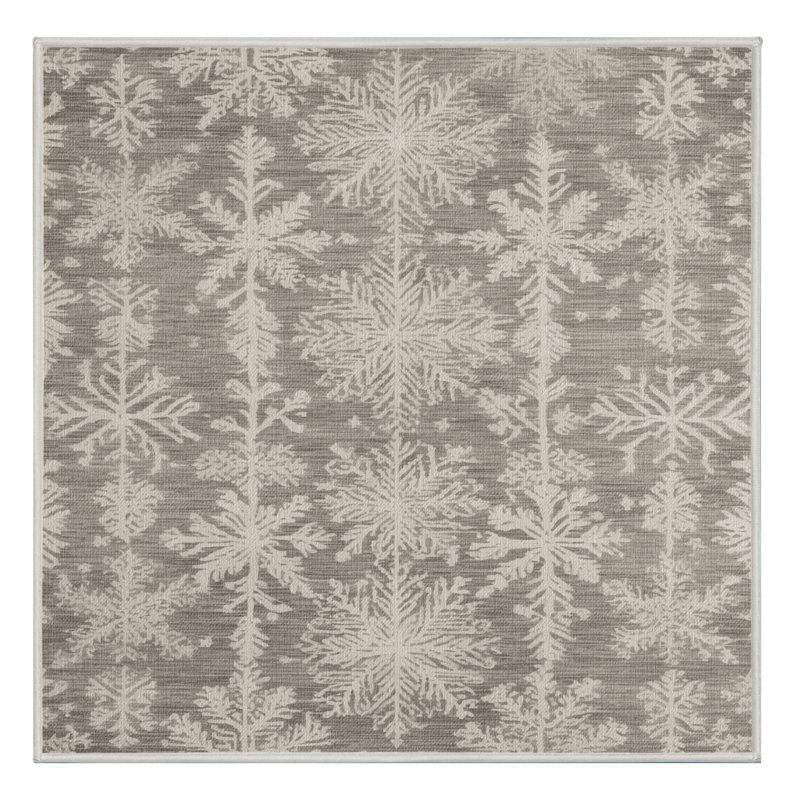 Tapis beige lavable à la machine, Carré 6 pi