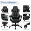 Fauteuil de jeu réglable avec repose-pieds pour bureau personnel, gris-639114869-639114870