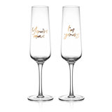 Mikasa "You're Mine and I'm Yours" Champagne Flute Set of 2