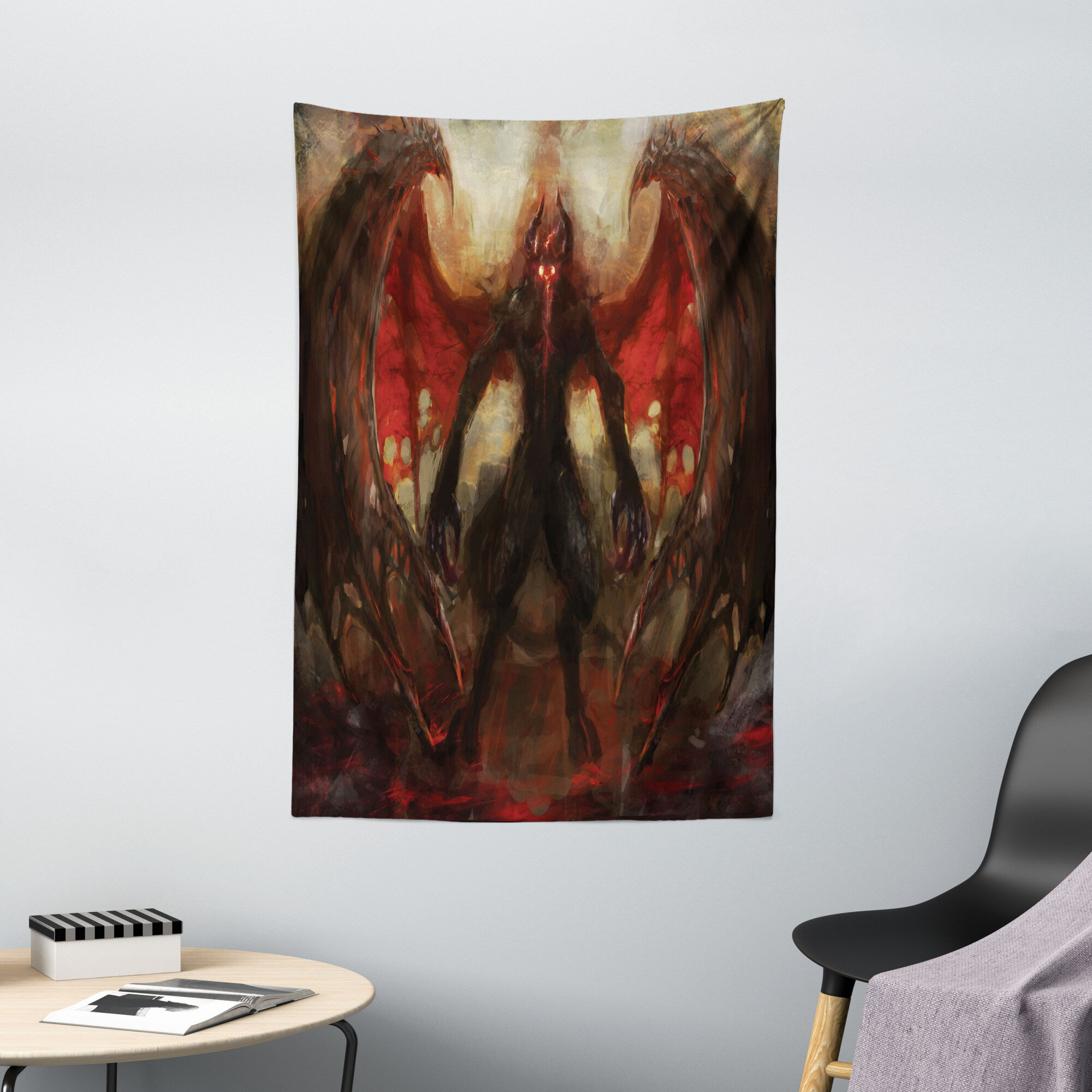 Bless international Ambesonne Fantasy World Tapestry, Devil Shadow With  Wings Primary Opponent Of Rising Hell Afterlife Image, Wall Hanging For Bedroom  Living Room Dorm Decor Wayfair Canada