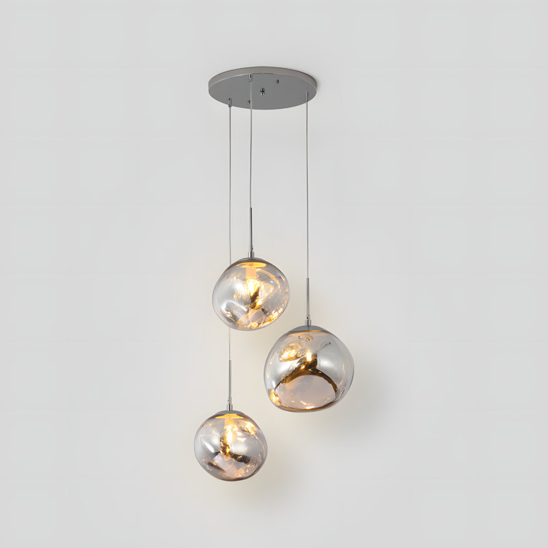 Luminaire suspendu en verre Kadnis Triple