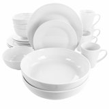 Dobromila 18 Piece Porcelain China Dinnerware Set - Service for 4