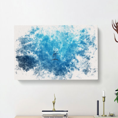 Lone Dolphin - Wrapped Canvas Print