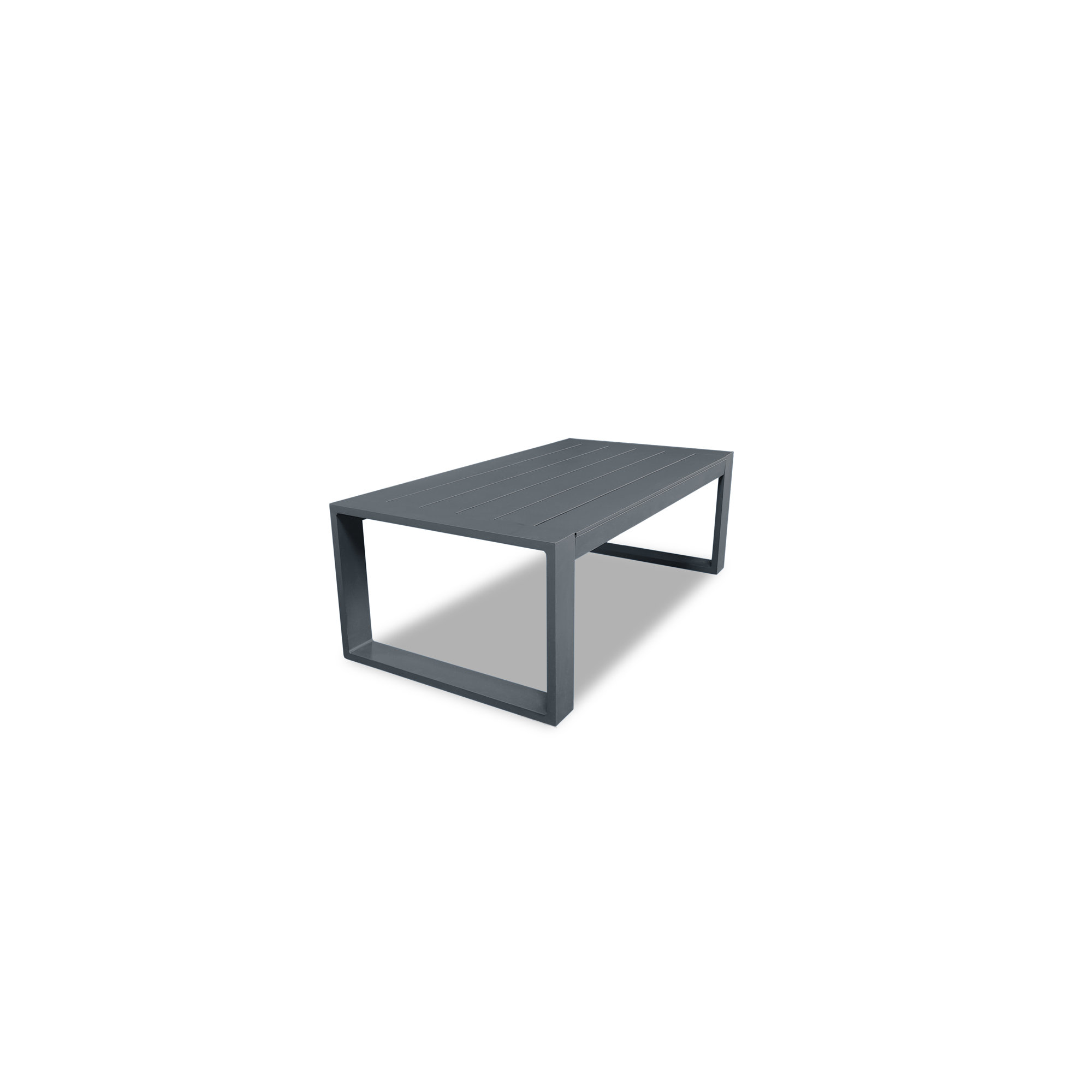 Dover 46'' Metal Outdoor Coffee Table, Gray