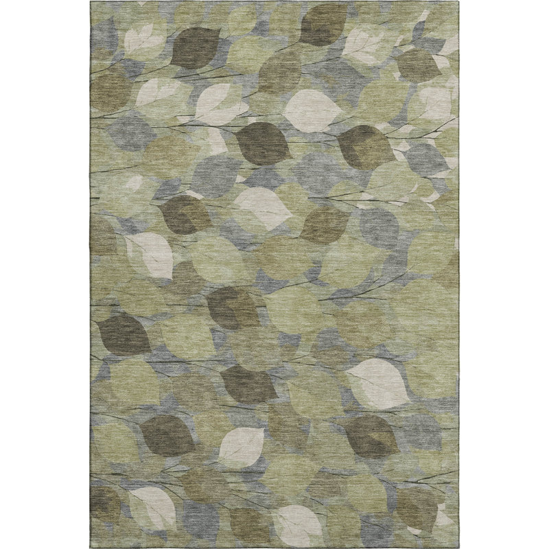 Tapis floral lavable à la machine de qualité supérieure Mayfield AMF2444, Fern, 9' x 12'
