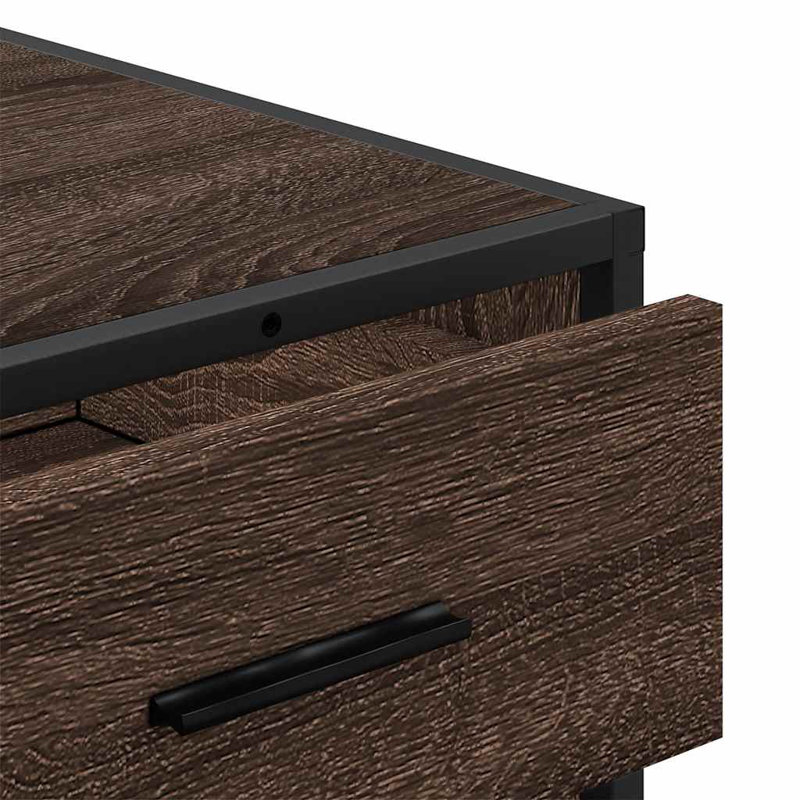Annalaura Metal Standard Accent Chest, Brown Oak
