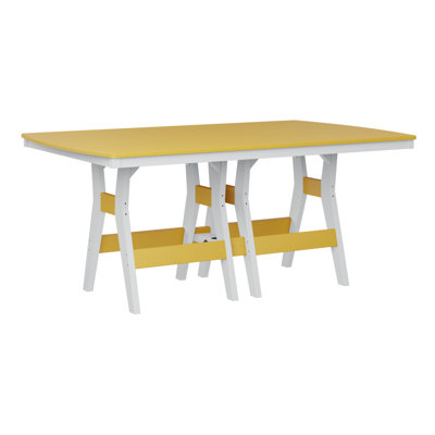 Berlin Gardens Harbor Regular Natural With White Base Rectangular Dining Table
