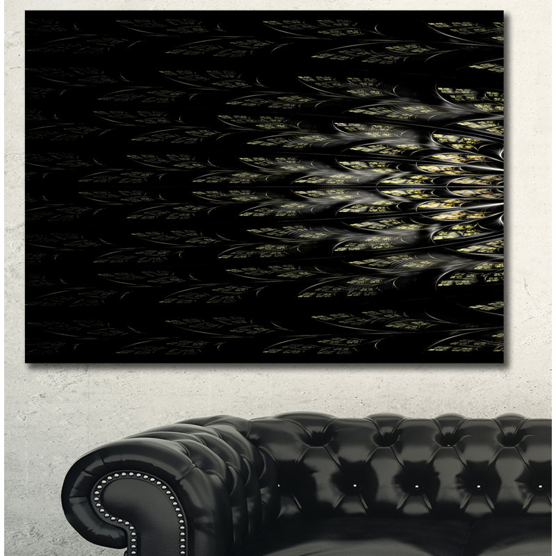 Fleur fractale symétrique éclatante - reproduction sur toile tendue, H 20 po x l 40 po x P 1po