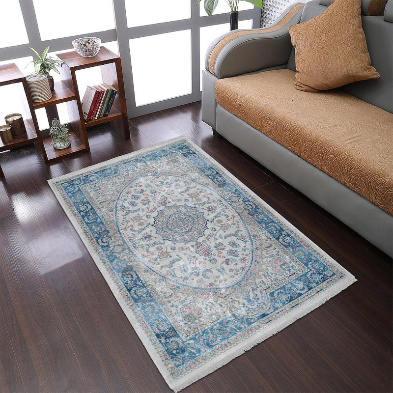 Beybut Machine Made Polyester Area Rugs - Multicolor, Oriental Design, Low Pile Machine Made Area Rugs for Living Room, Bed Room
