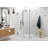 Illume 50 in. x 44.5 in. x 78 in. 90-degree Fully Frameless Wall Hinged Glass Shower Enclosure-90625797