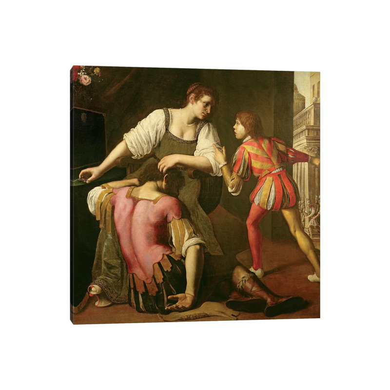 Samson And Delilah by Artemisia Gentileschi - Wrapped Canvas Painting, 30.48cm H x 30.48cm W x 1.91cm D