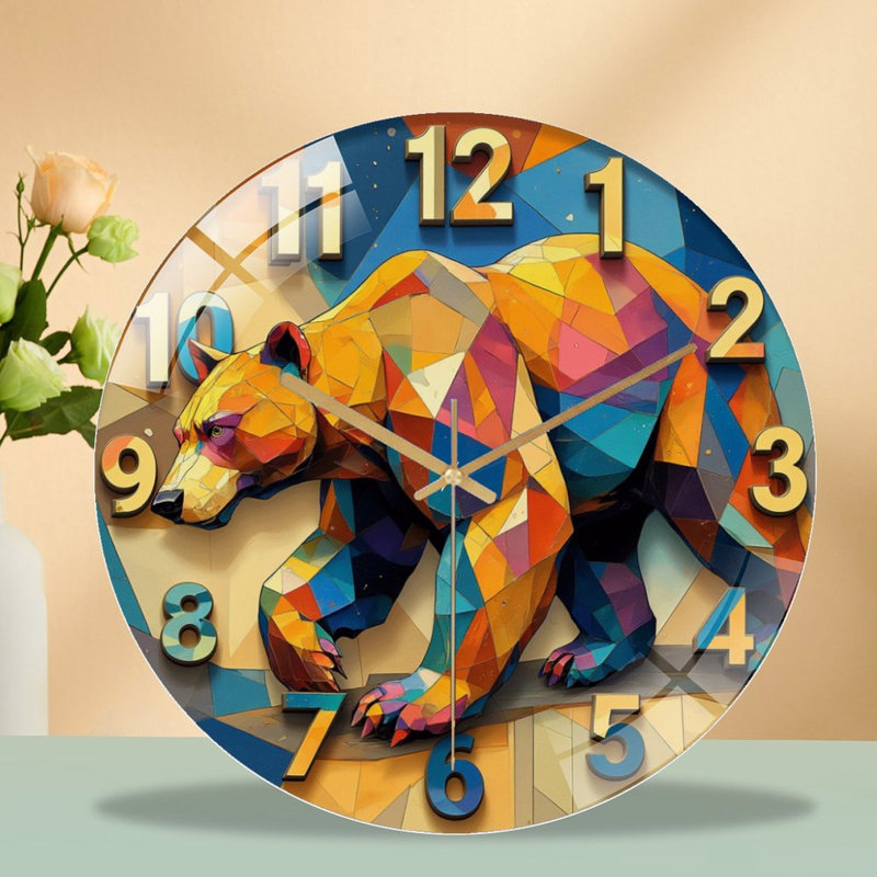 Horloge murale géométrique 12 po